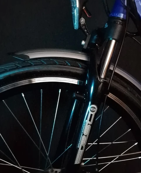 Bicicleta eléctrica de paseo con suspensión hidráulica